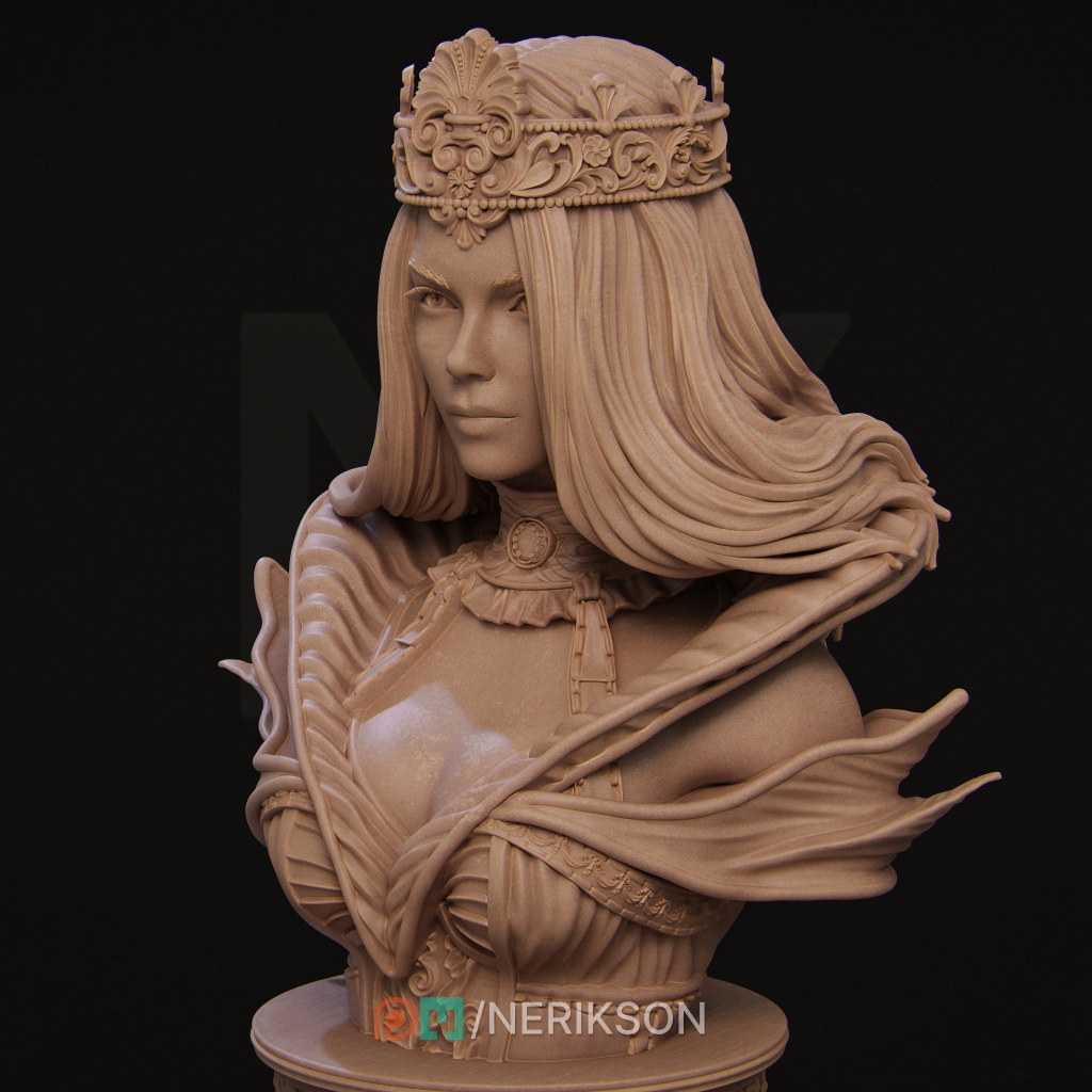 Queen of Spades Bust [presupported]